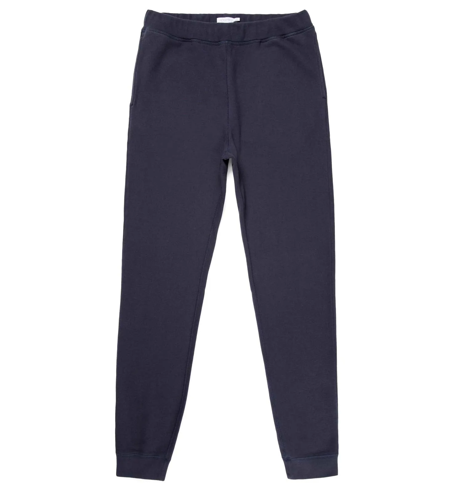 Loopback Cotton Navy Sweatpants from Sunspel