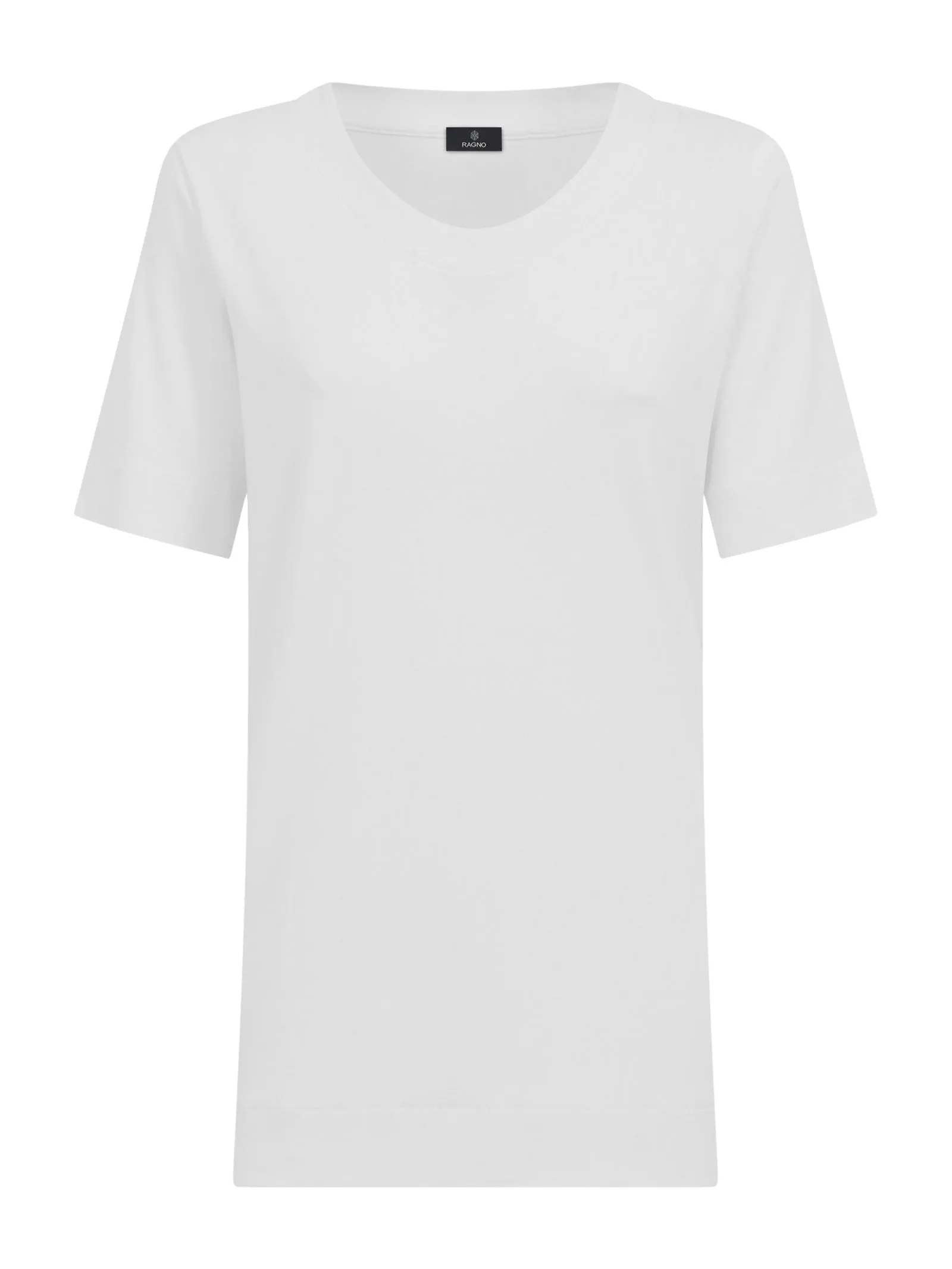 Bianco t-shirt in viscose crêpe jersey Maglia in maglia rasata di misto viscosa - Vischio