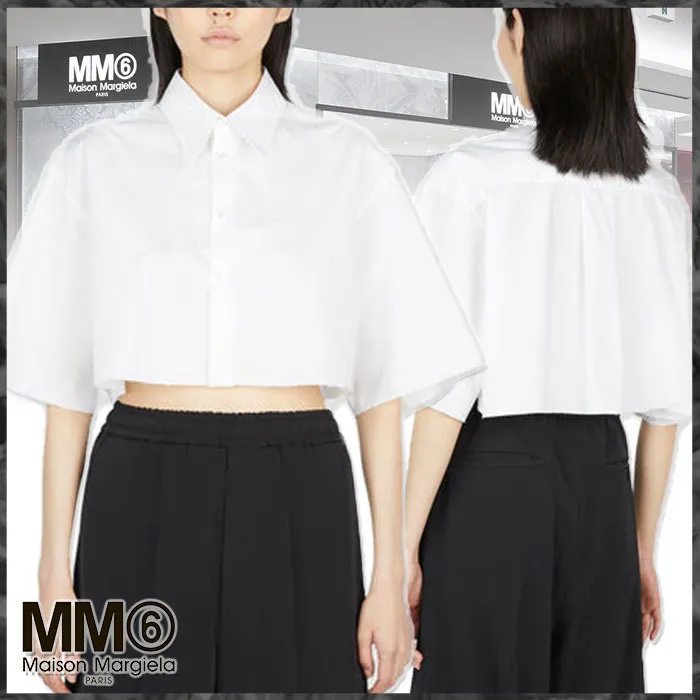 Casual Style Street Style Cotton Short Sleeves by MM6 Maison Margiela