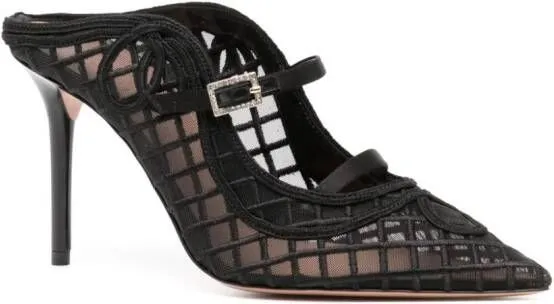 Black Malone Souliers Gala 90mm Mesh Mules