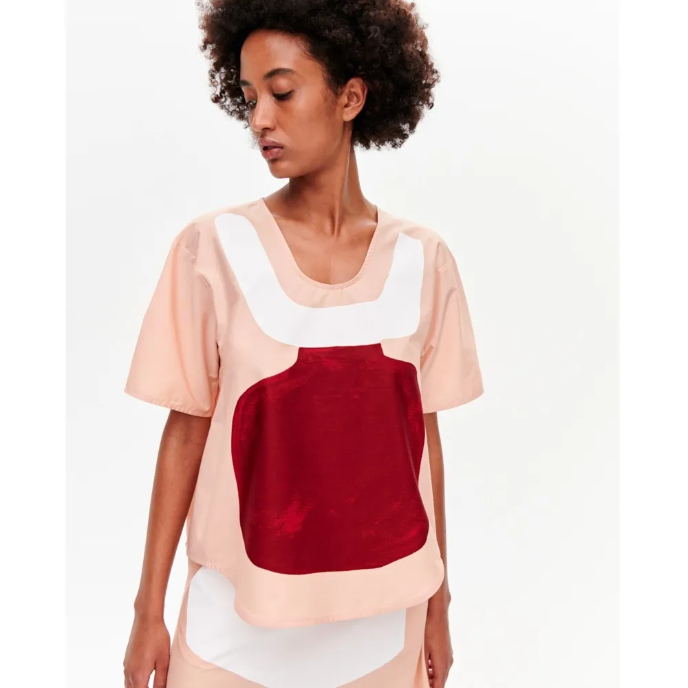 Casual Cotton Short-Sleeve Office Style by marimekko