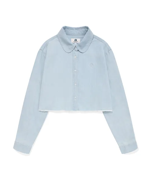 Mark Gonzales Men's Denim Shirt with Flory Embroidery