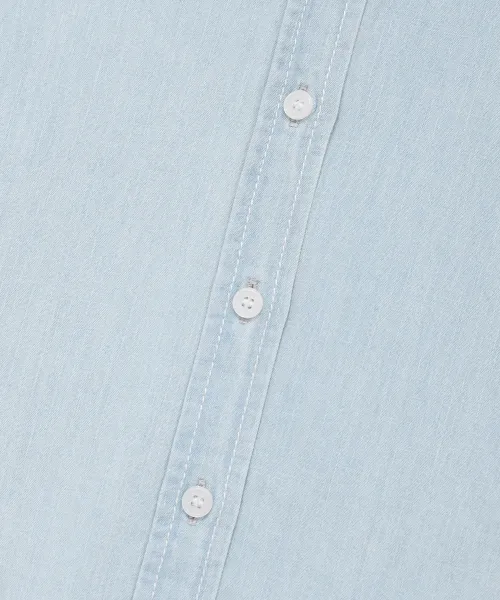 Mark Gonzales Men's Denim Shirt with Flory Embroidery