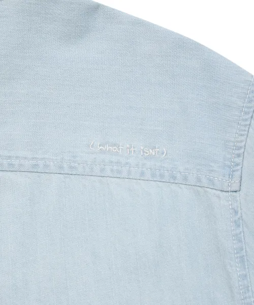 Mark Gonzales Men's Denim Shirt with Flory Embroidery