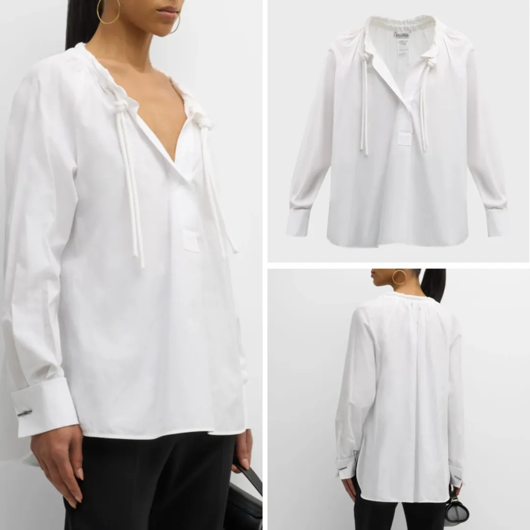 MaxMara Casual Style Blended Fabric Street Style Shirts & Blouses