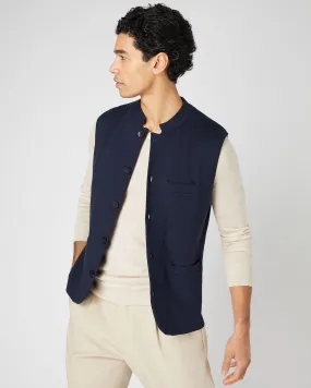 Men's Navy Blue Cashmere Gilet