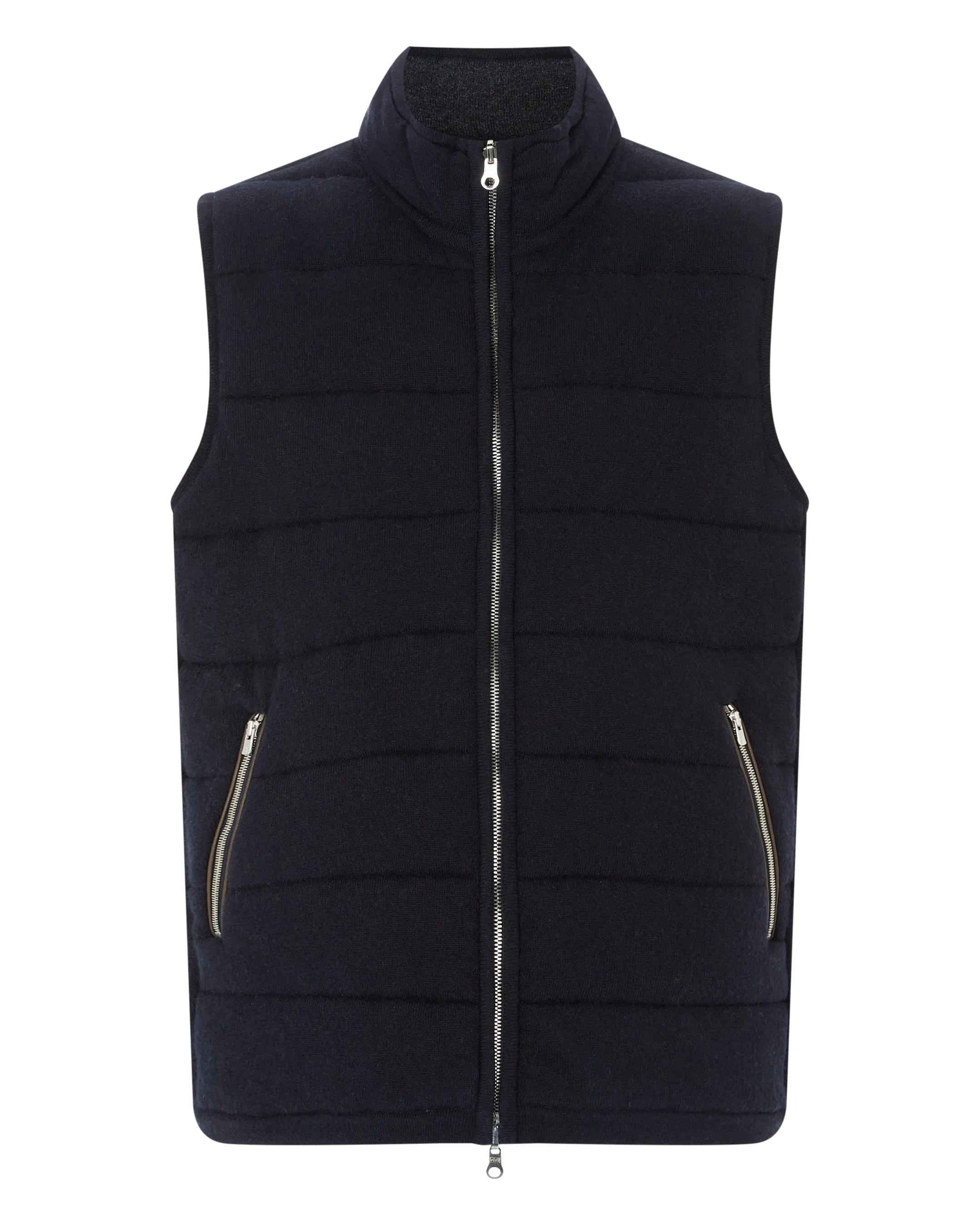 Navy Blue Cashmere Gilet for Men