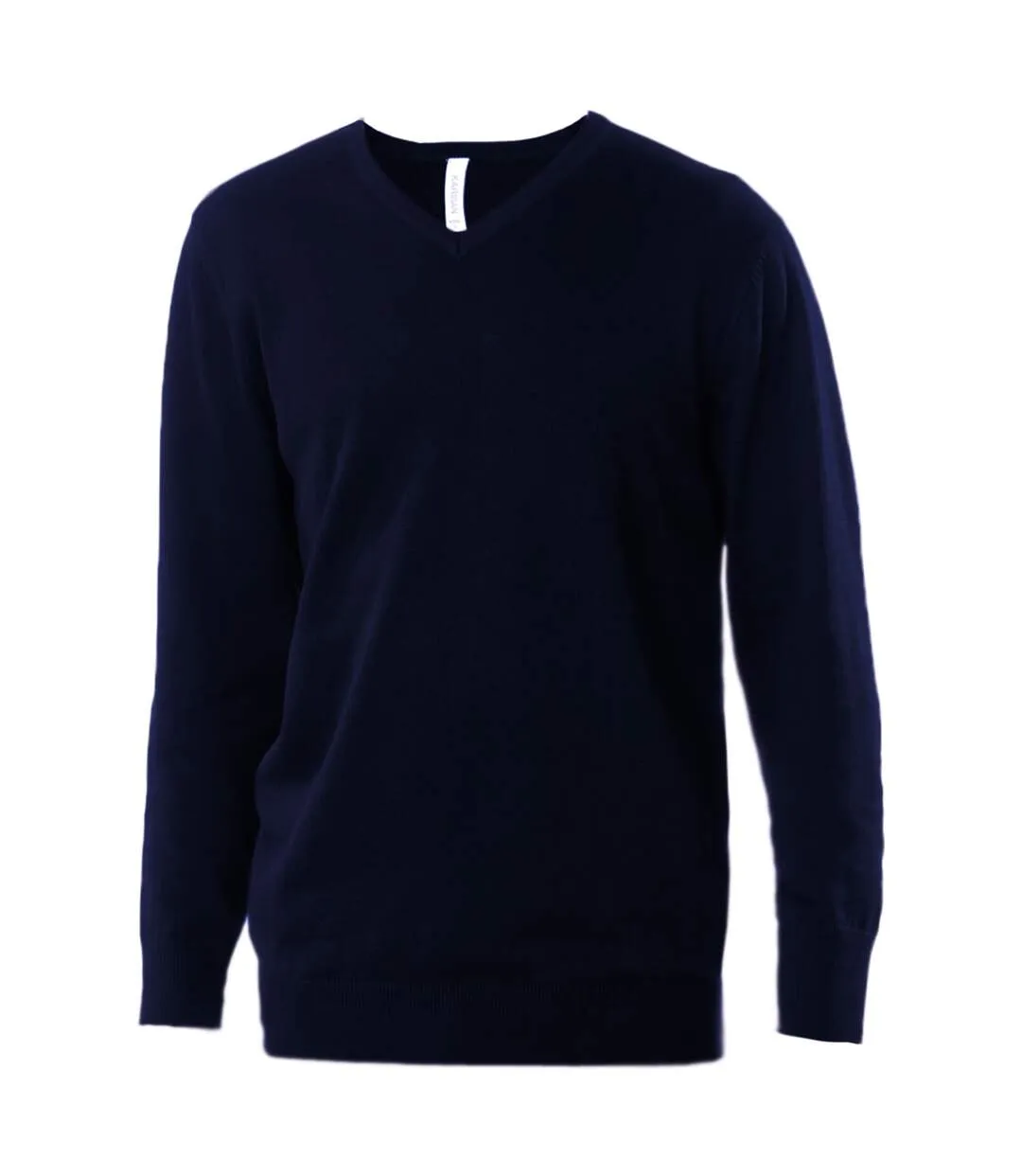 Mens V-Neck Long Sleeve Knitwear (Navy)