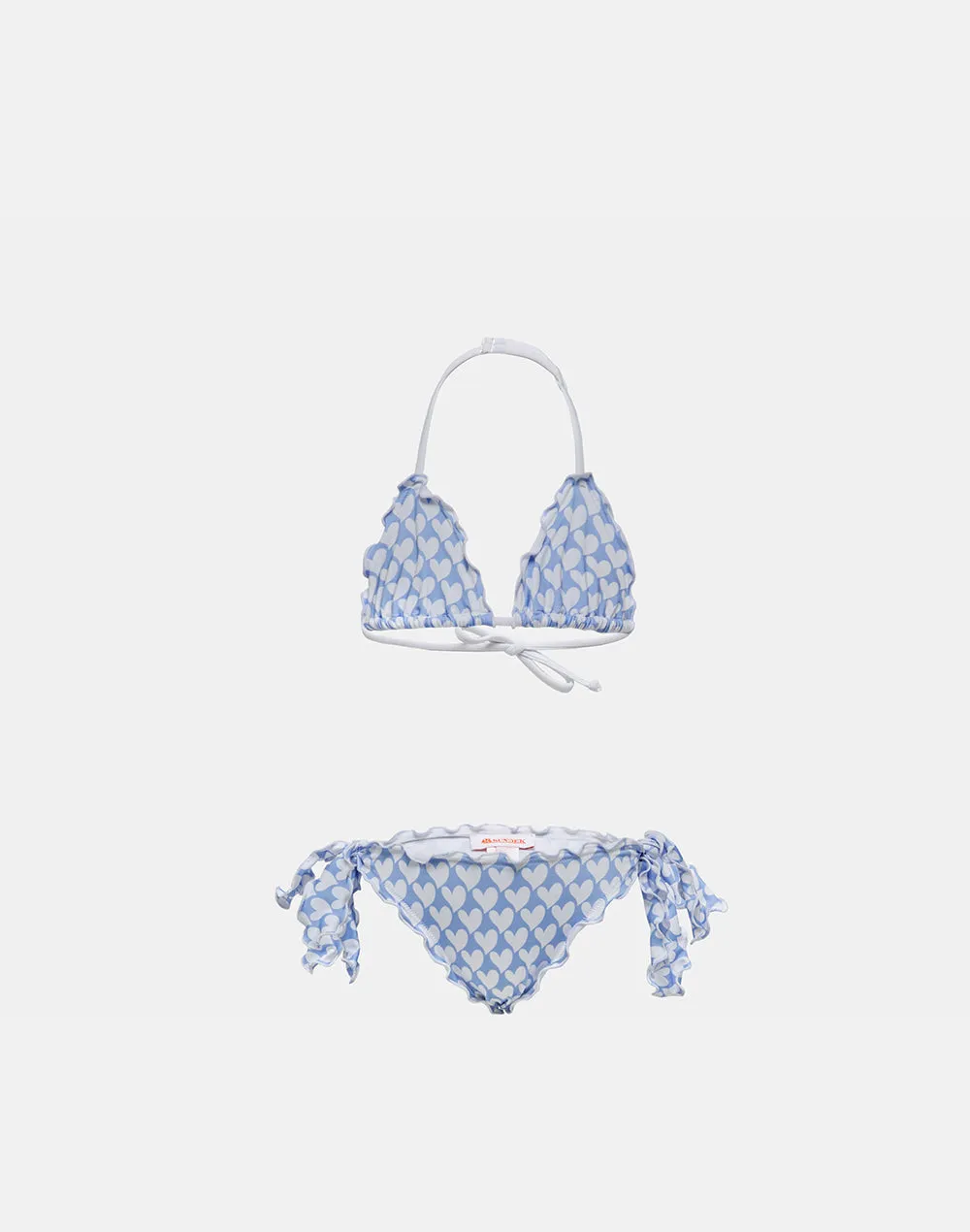 Mini magnolia bikini with triangle top and bow slip