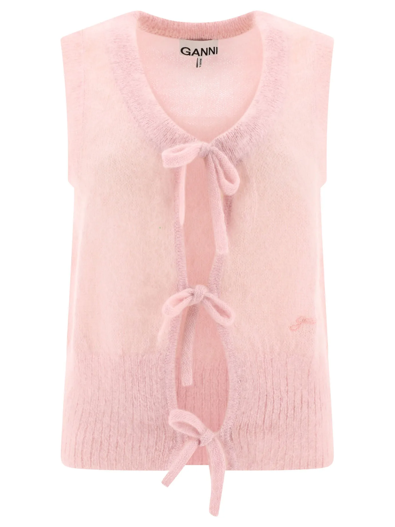 Mohair Pink Vest Knitwear by Mohair