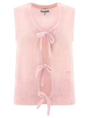 Mohair Pink Vest Knitwear by Mohair