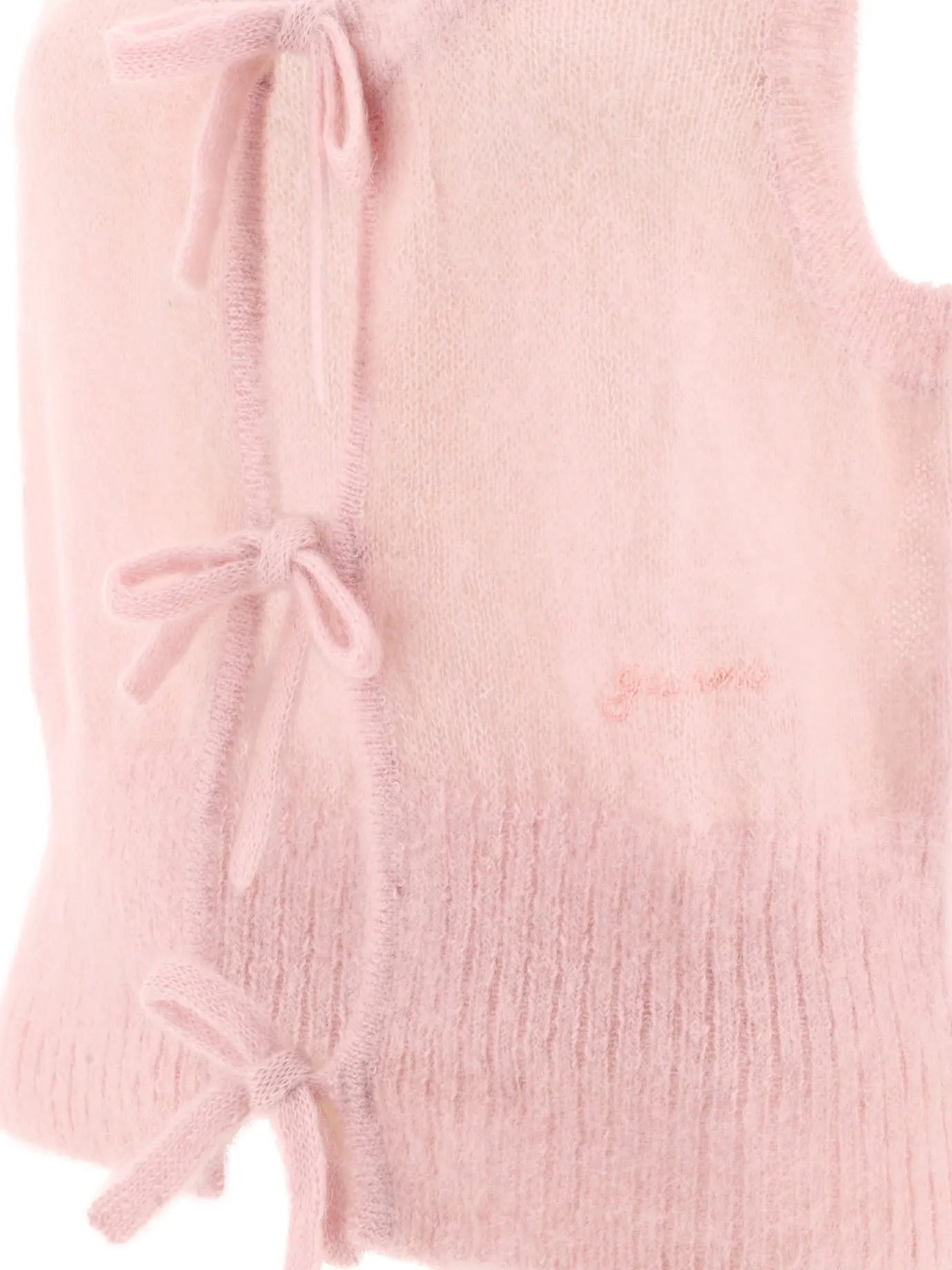 Mohair Pink Vest Knitwear by Mohair