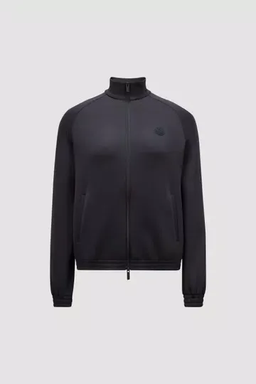 MONCLER Neoprene Zip-Up Sweater