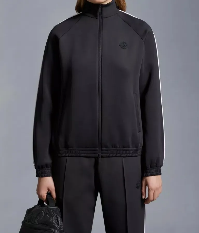 MONCLER Neoprene Zip-Up Sweater