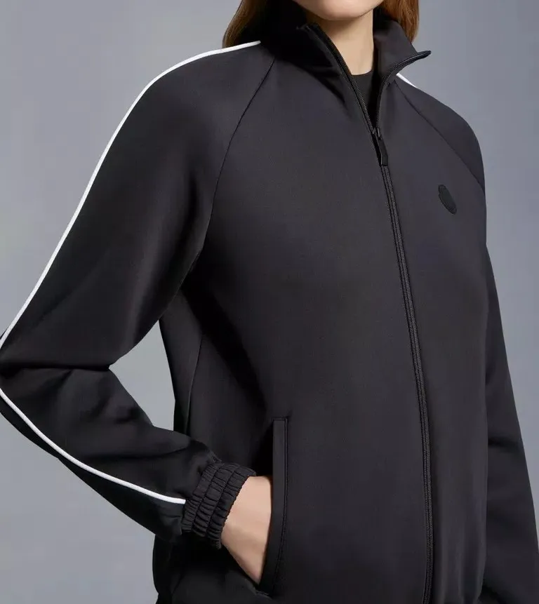 MONCLER Neoprene Zip-Up Sweater