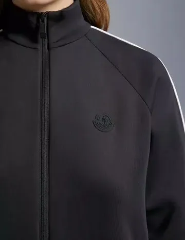 MONCLER Neoprene Zip-Up Sweater