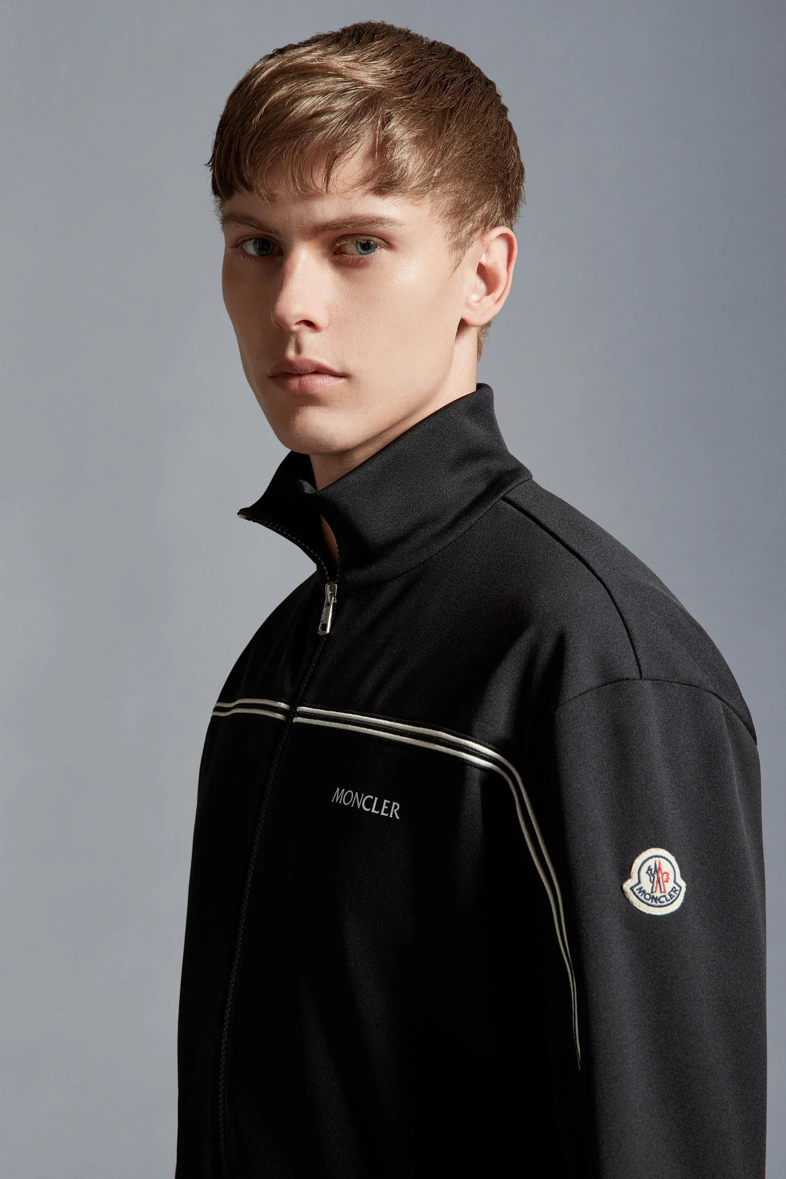 MONCLER Triacetate Zip-Up Sweater