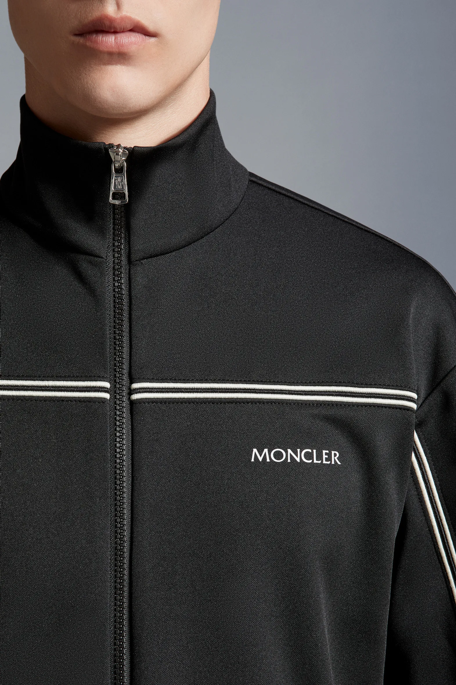 MONCLER Triacetate Zip-Up Sweater