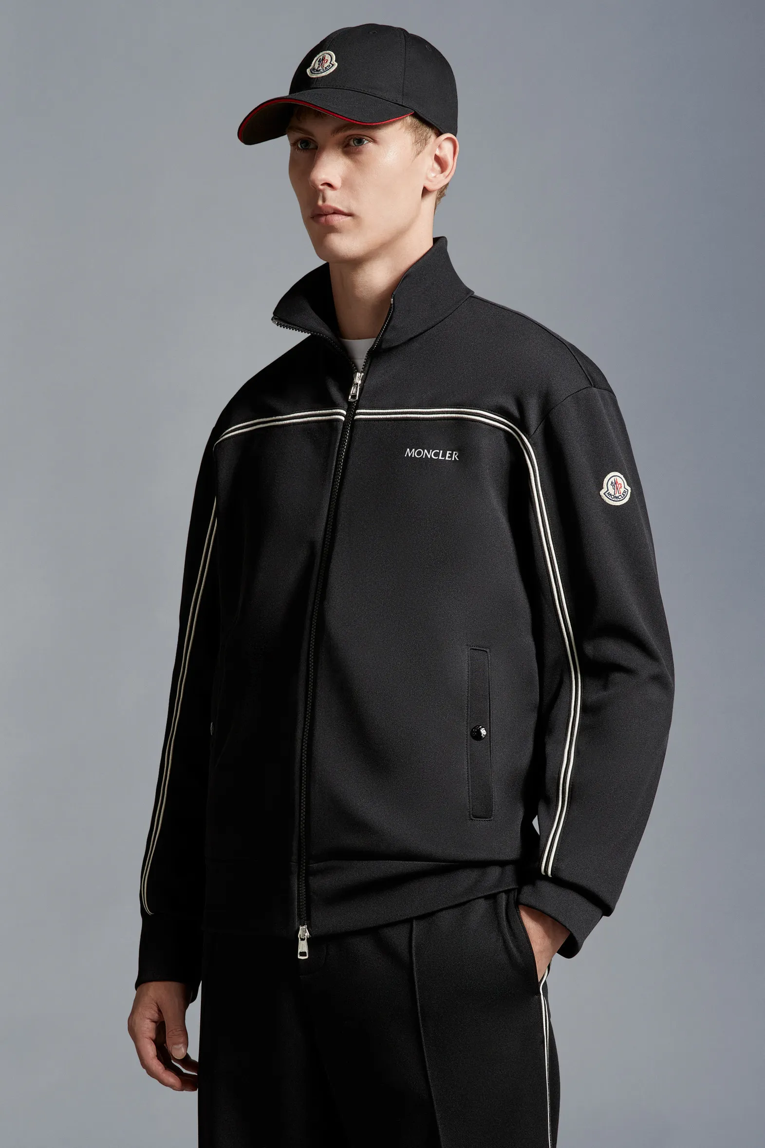 MONCLER Triacetate Zip-Up Sweater