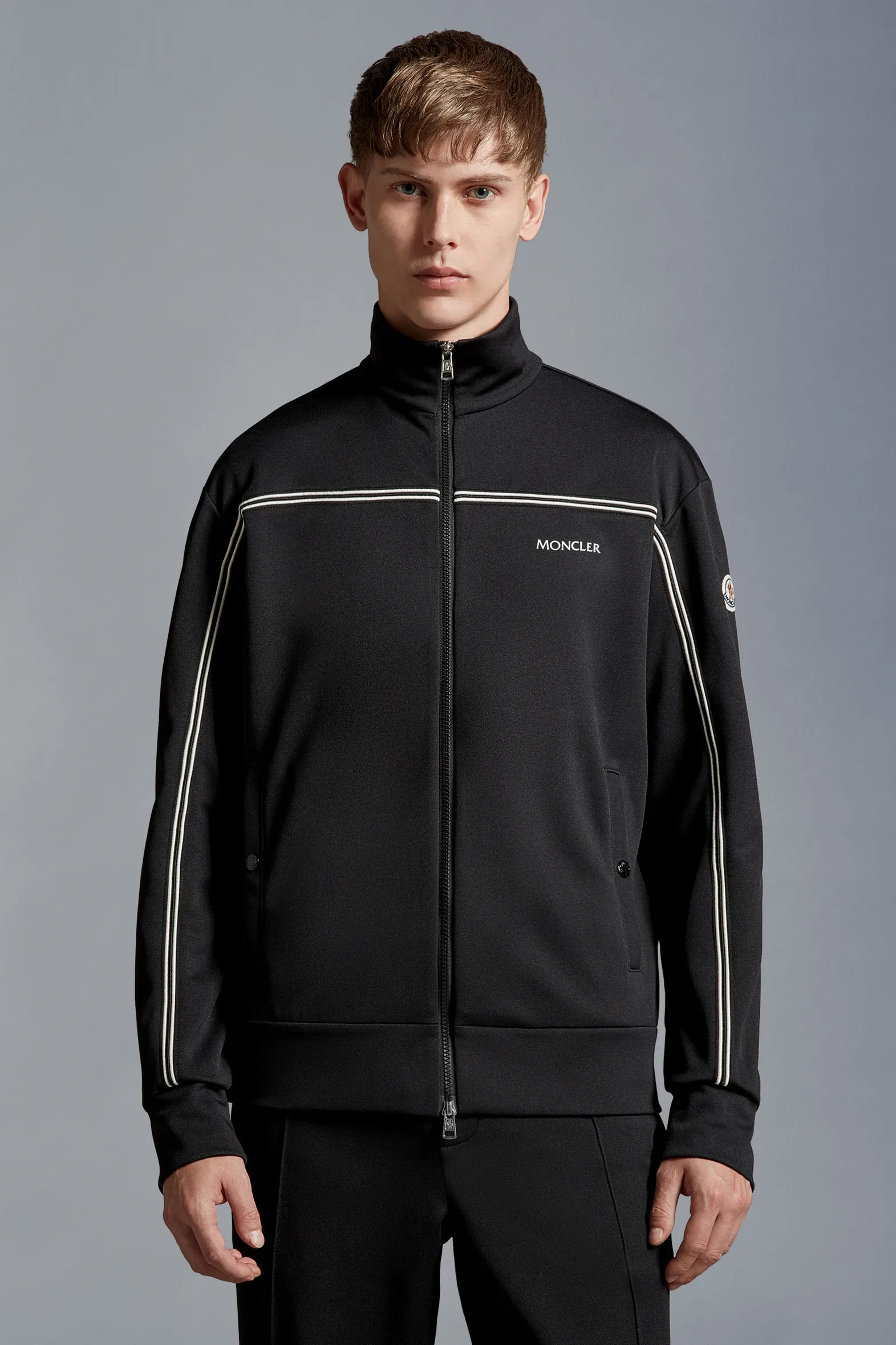 MONCLER Triacetate Zip-Up Sweater