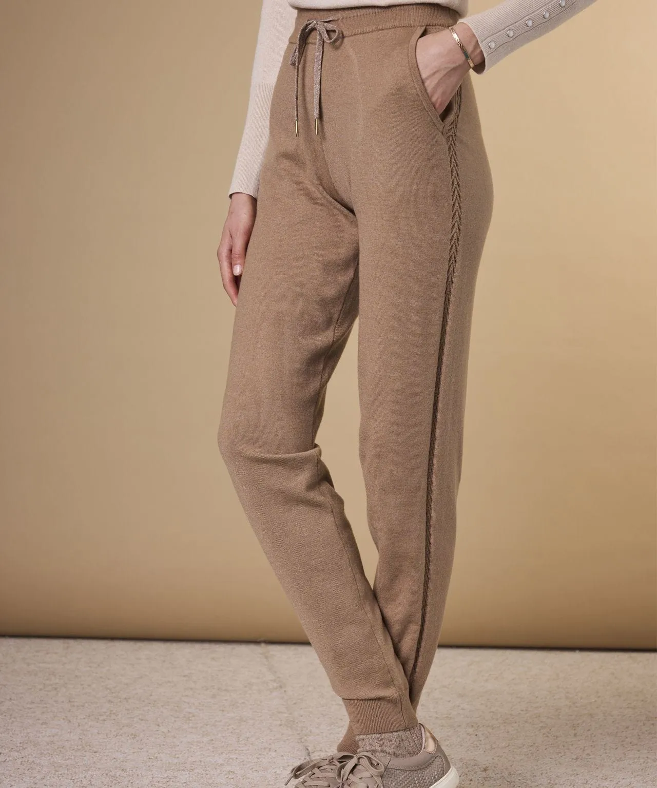 Narrow-Leg Knitted Joggers