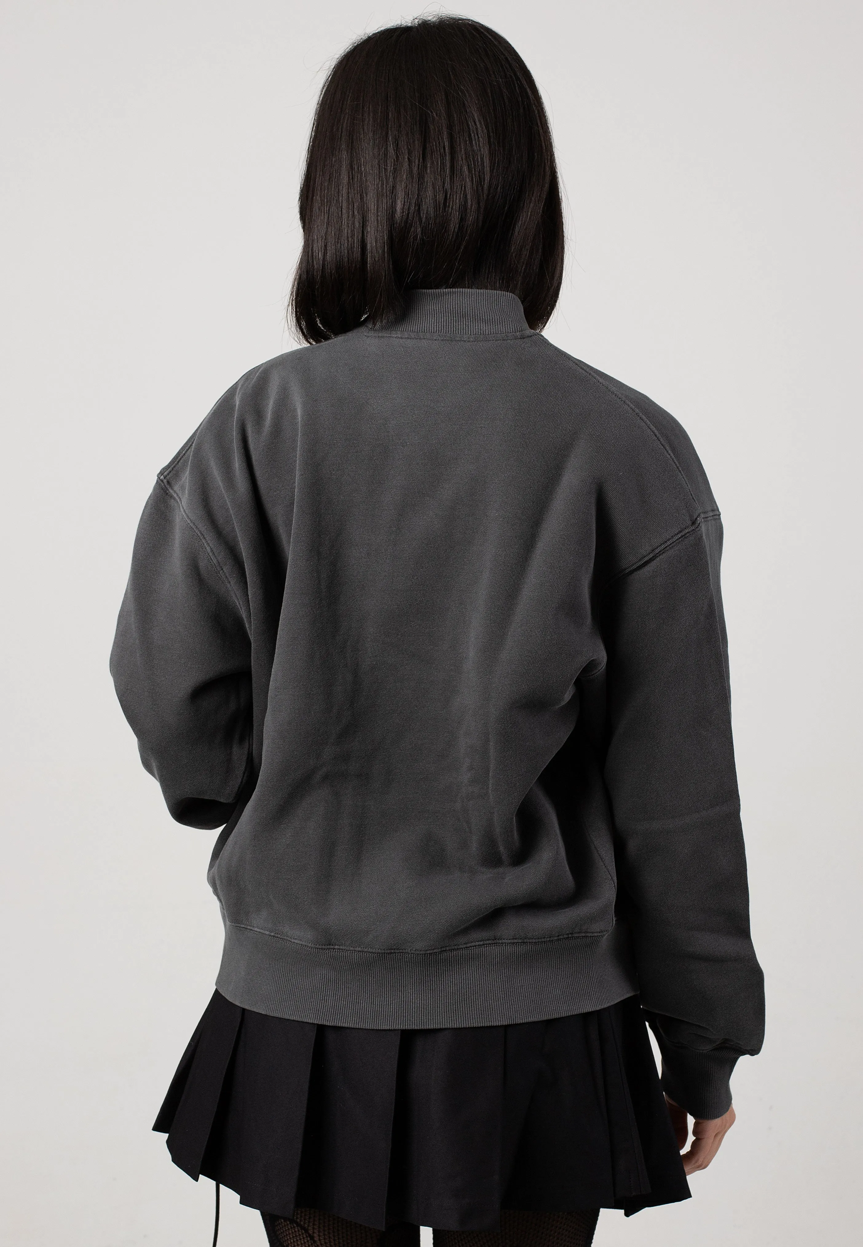 Nelson Sweat Garment Dyed Charcoal Jacket