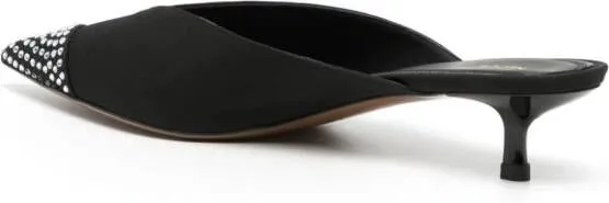 NEOUS Macondo rhinestone mules Black 40mm