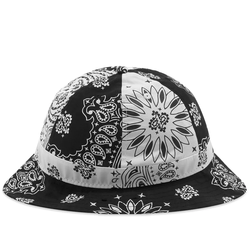 New Era Paisley Explorer Bucket Hat Black White