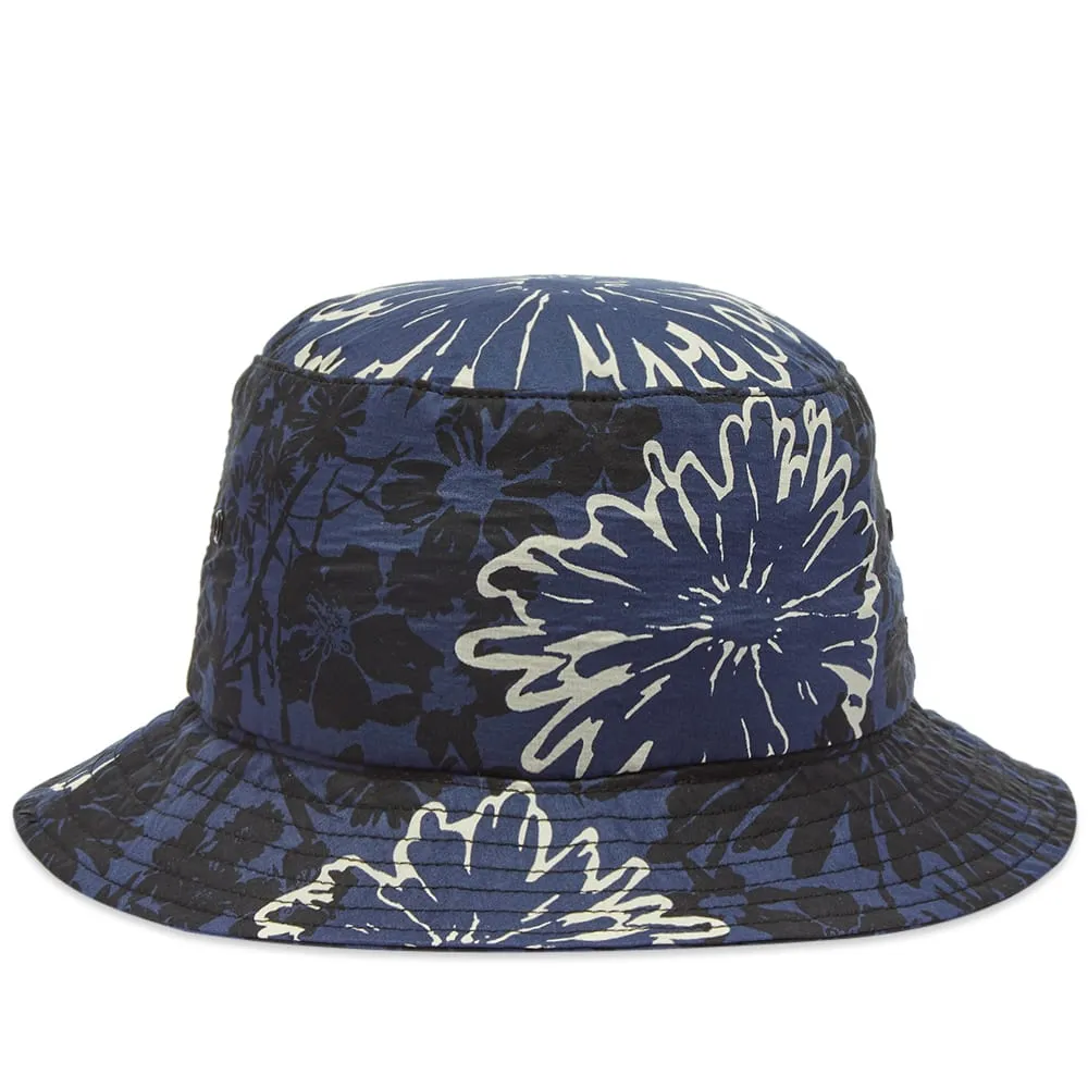 Norse Projects Twilight Blue Flower Print Bucket Hat