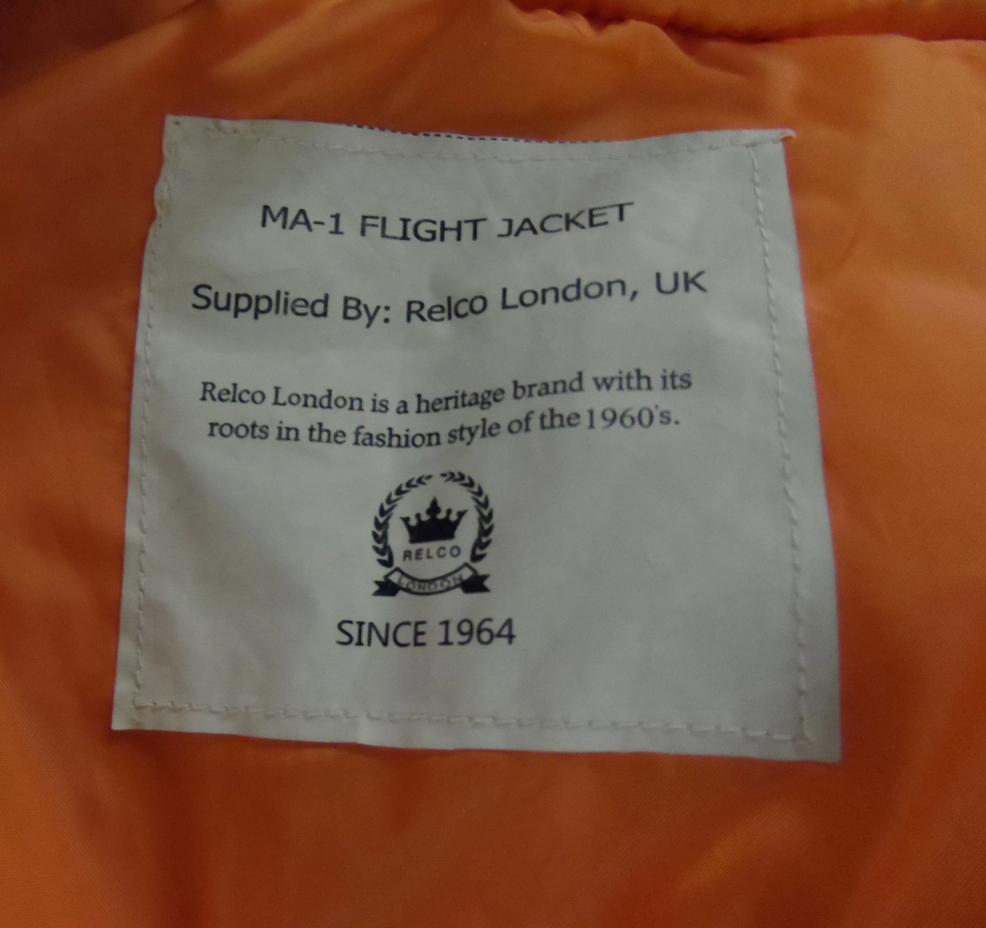 Olive Green Flight Pilot Bomber Jackets Relco MA-1