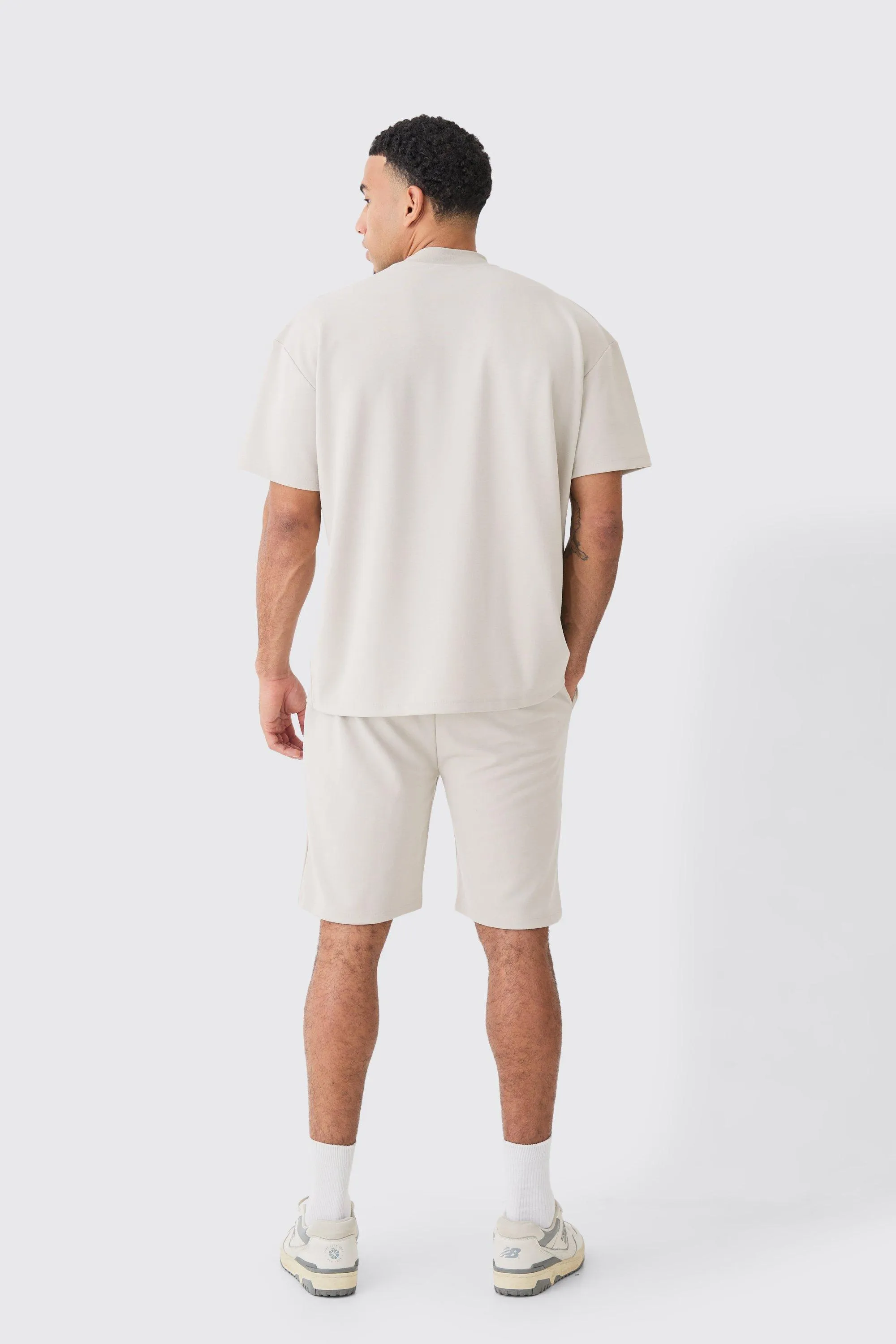 Oversized Super Heavyweight T-shirt & Shorts Set | boohooMAN