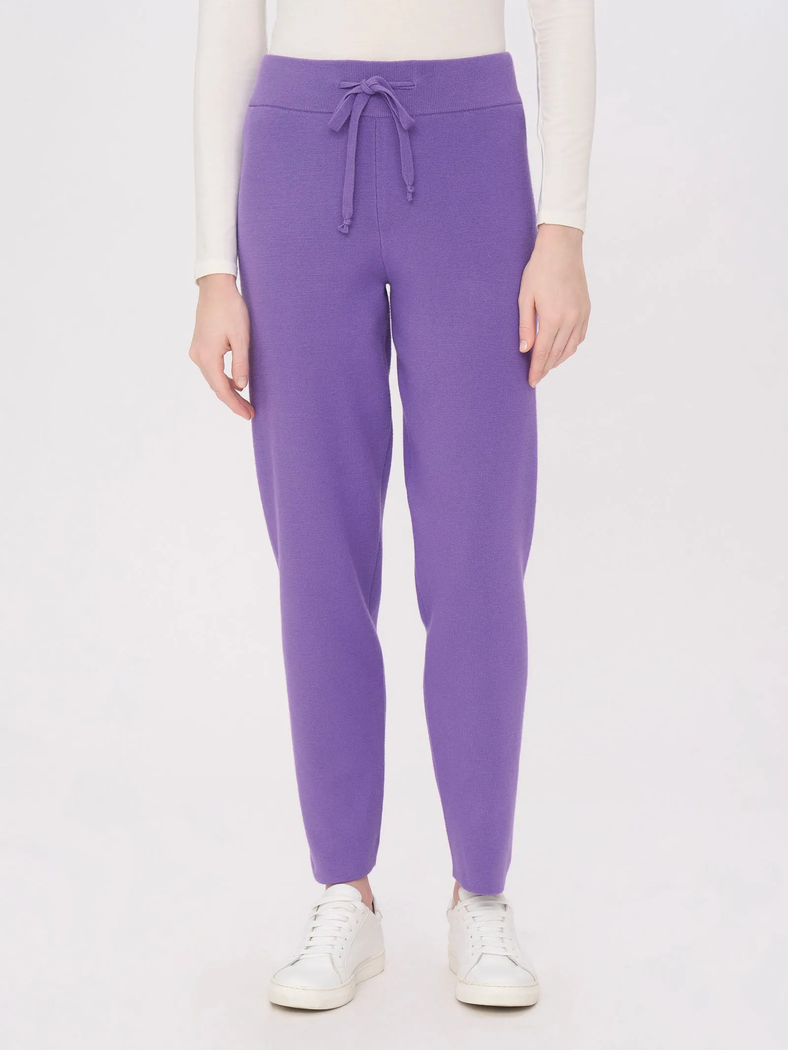 Super Soft Knit Cigarette Trousers - Passion Flower