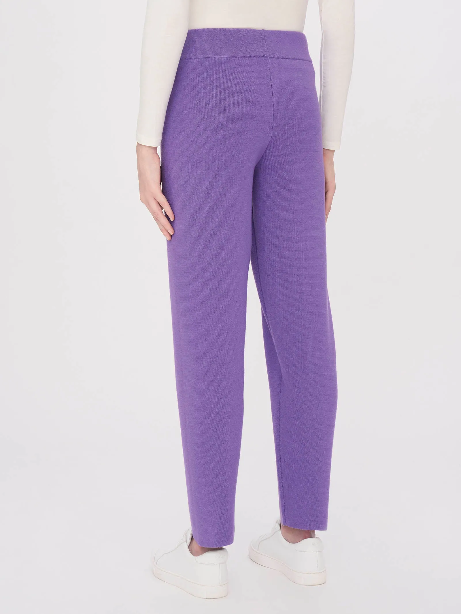 Super Soft Knit Cigarette Trousers - Passion Flower