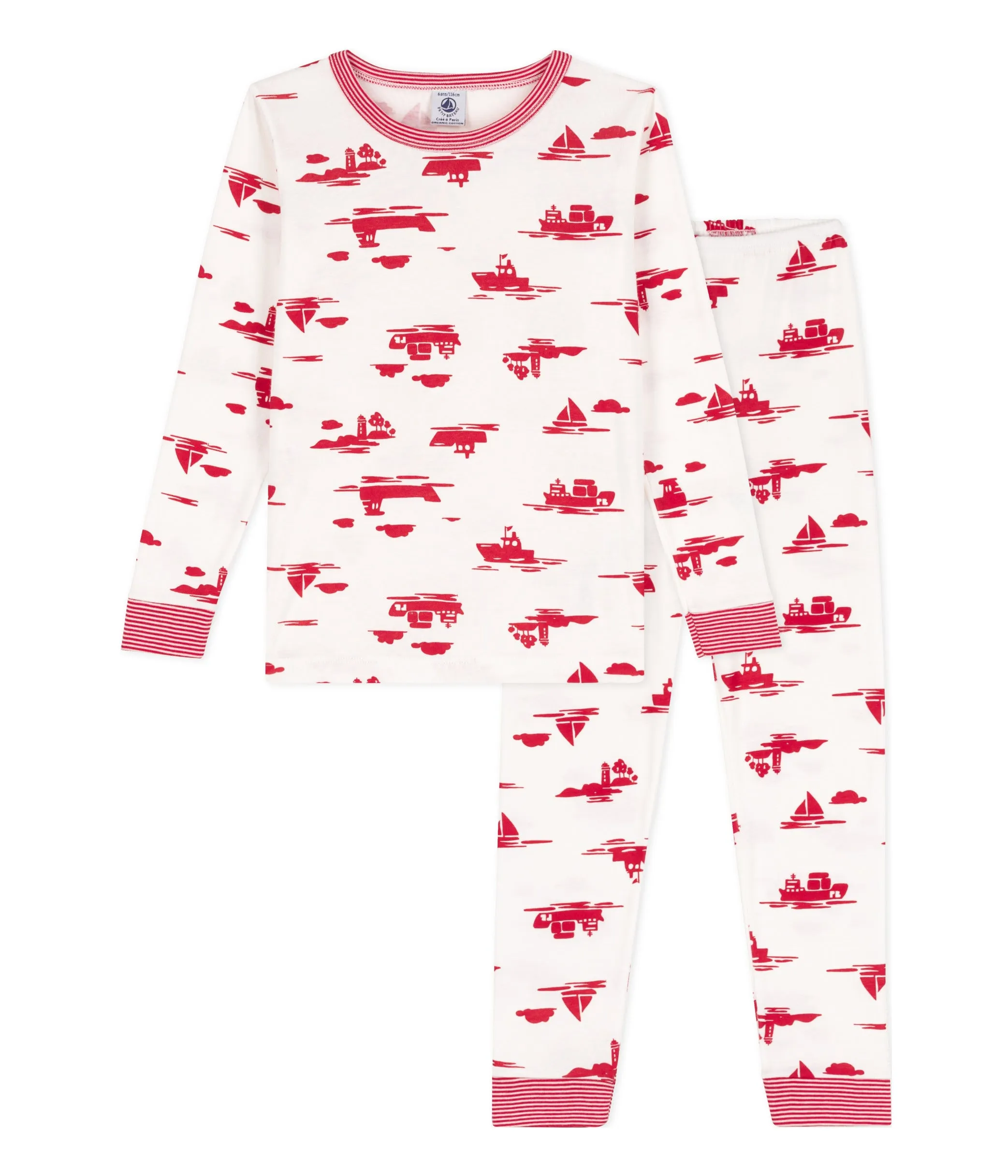 LS Boat Print Loungewear Set by Petit Bateau