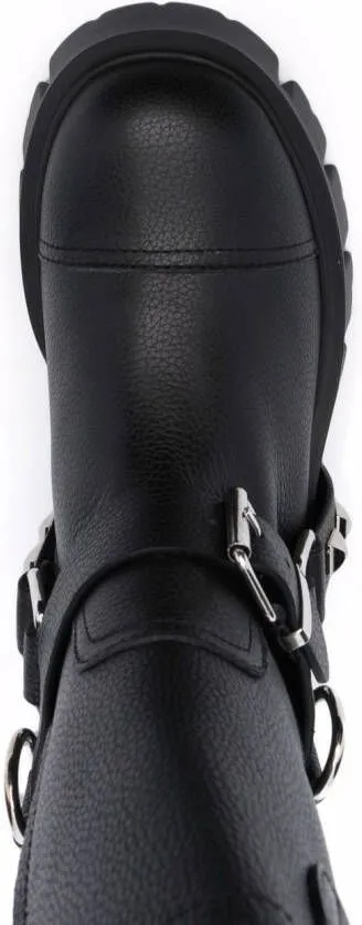 Philipp Plein Studded Biker Boots Black