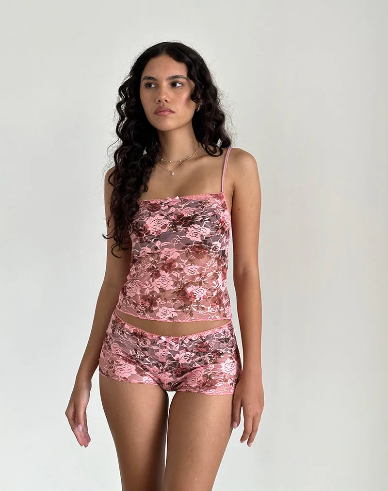 Pink Floral Bloom Magita Top