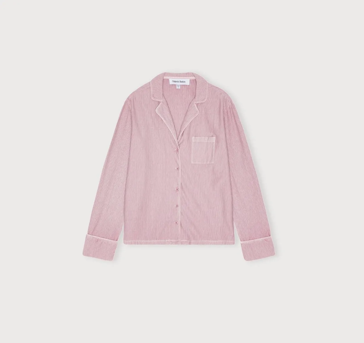 Pink Stripe Organic Basics Core Sleep Shirt