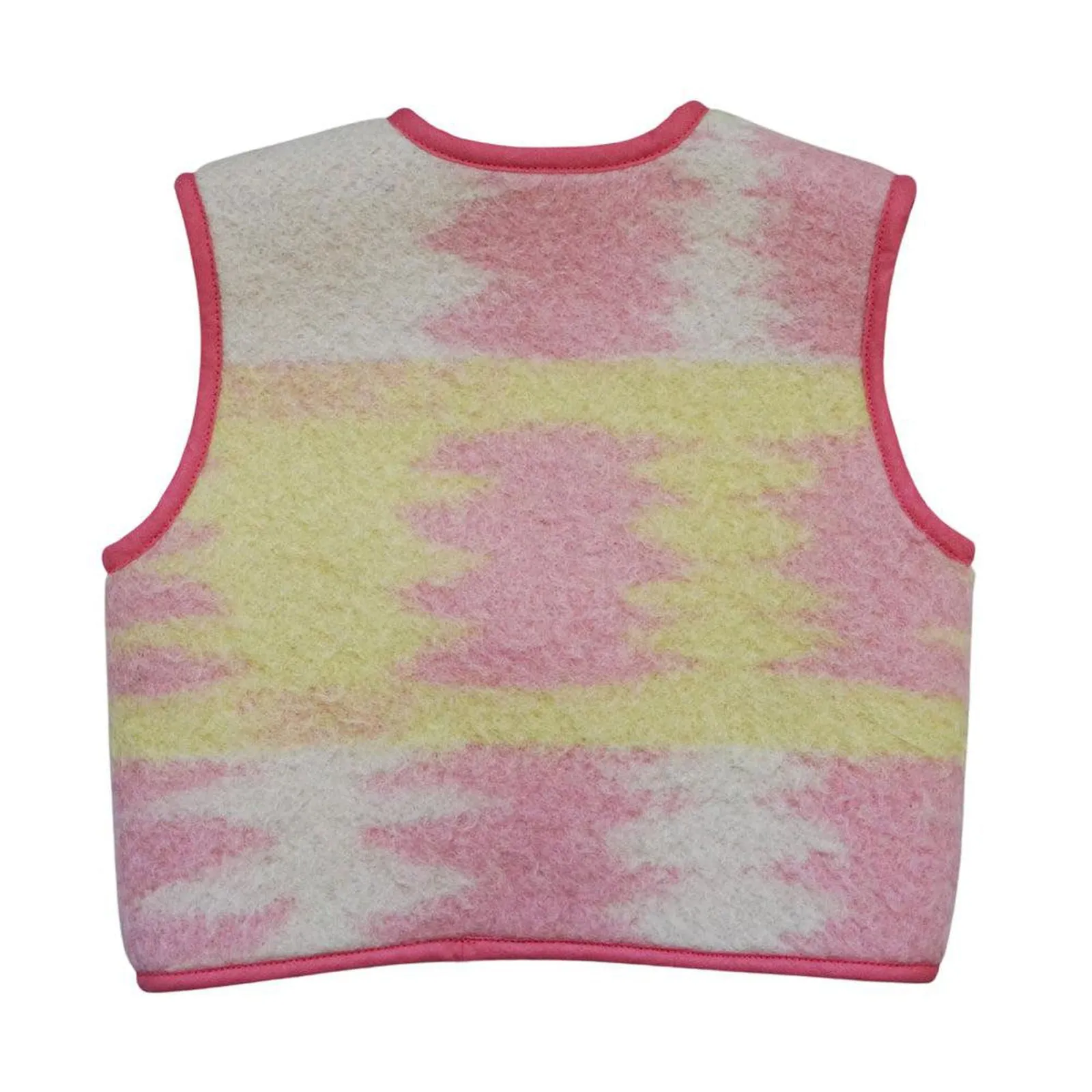 Pink Yellow Vintage Wool Vest