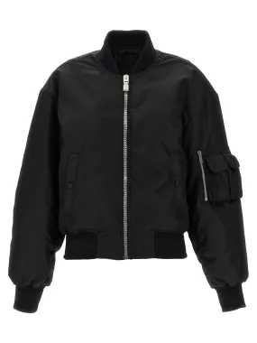 Pocket Detail Bomber Jacket Black