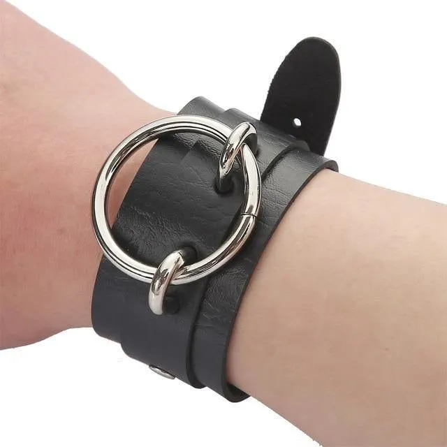 Leather Choker Collar with Punk Style