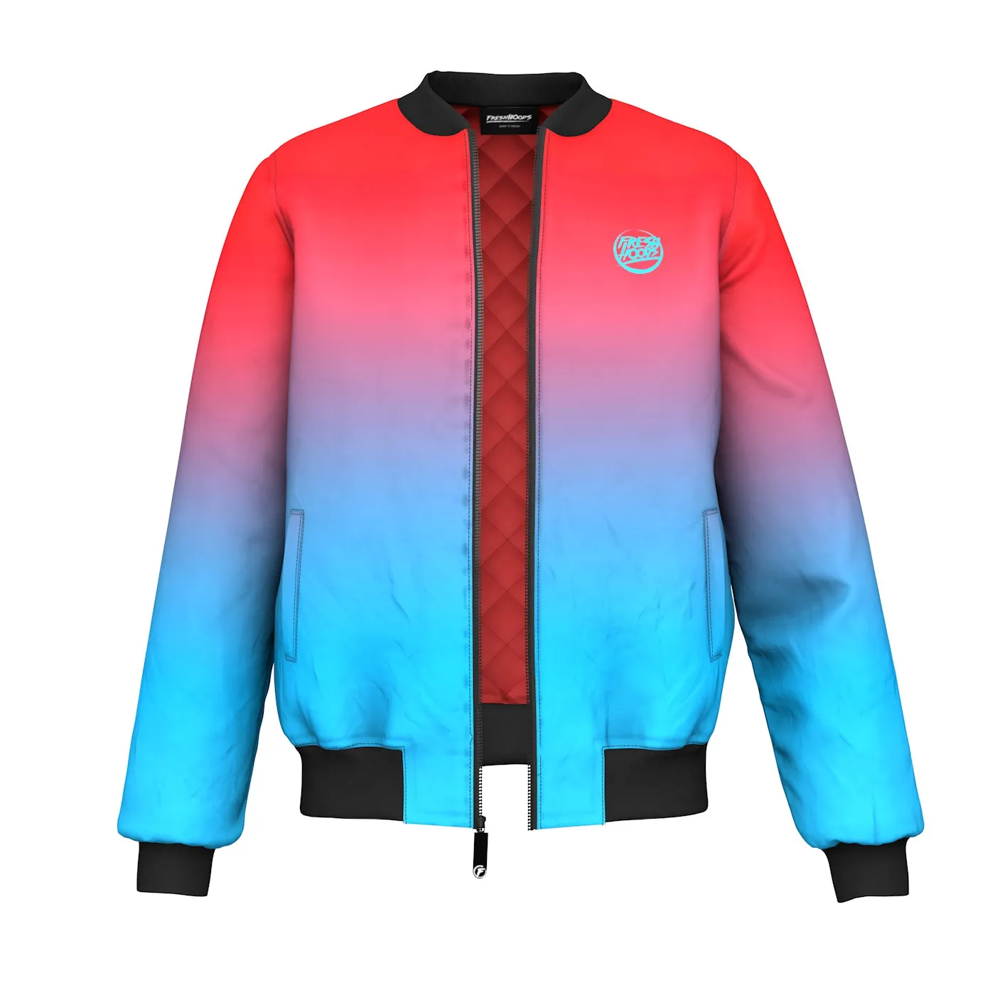 Red Blue Bomber Jacket