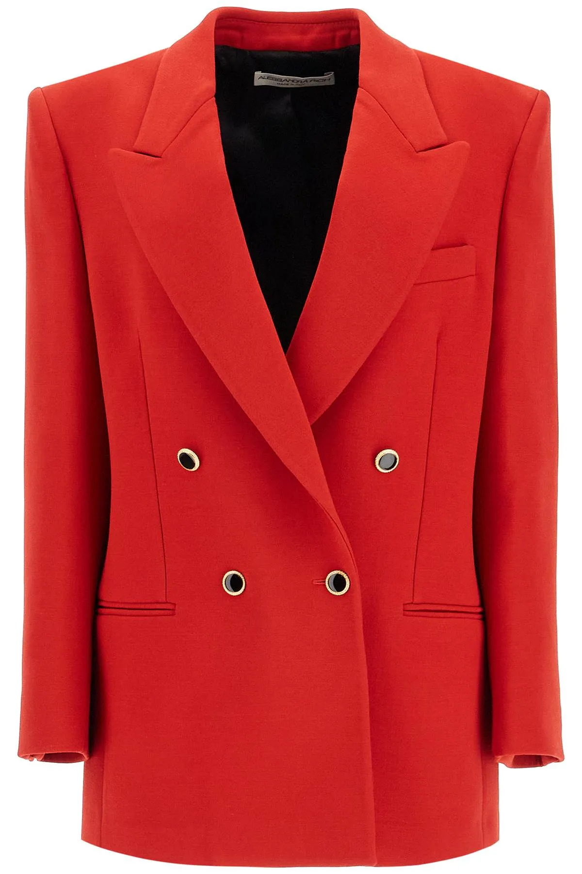 oversized double-breasted jacket in red by Alessandra Rich