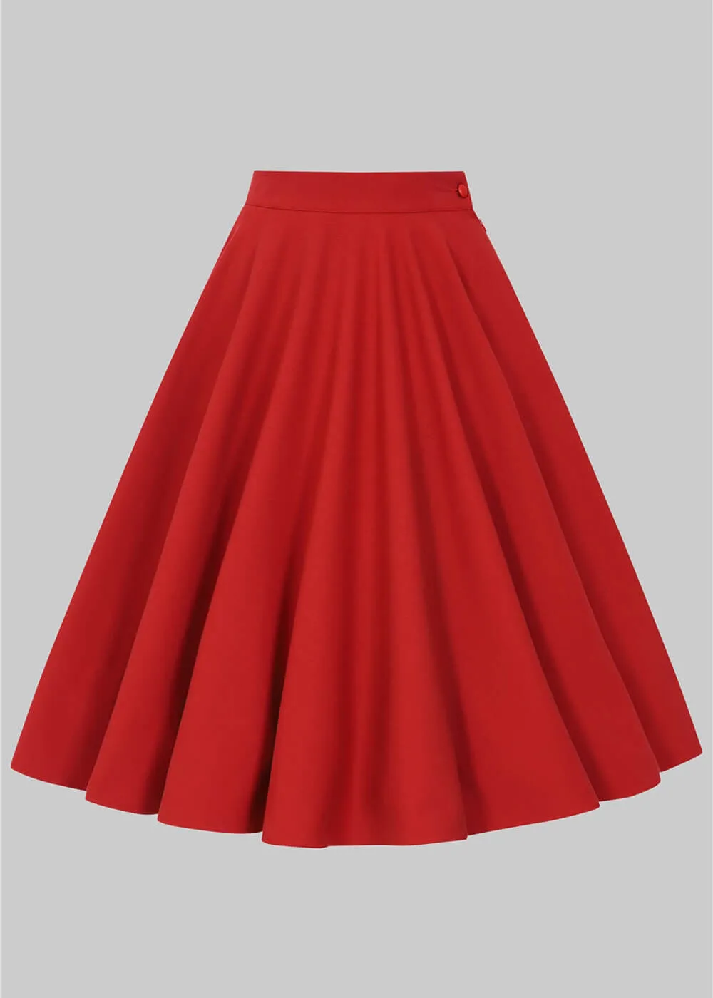 Red 50's Swing Skirt by Collectif Milla