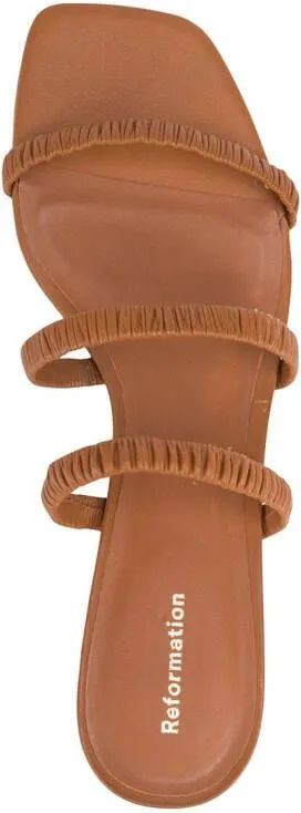 Brown Reformation Assunta Strappy Mules 35mm