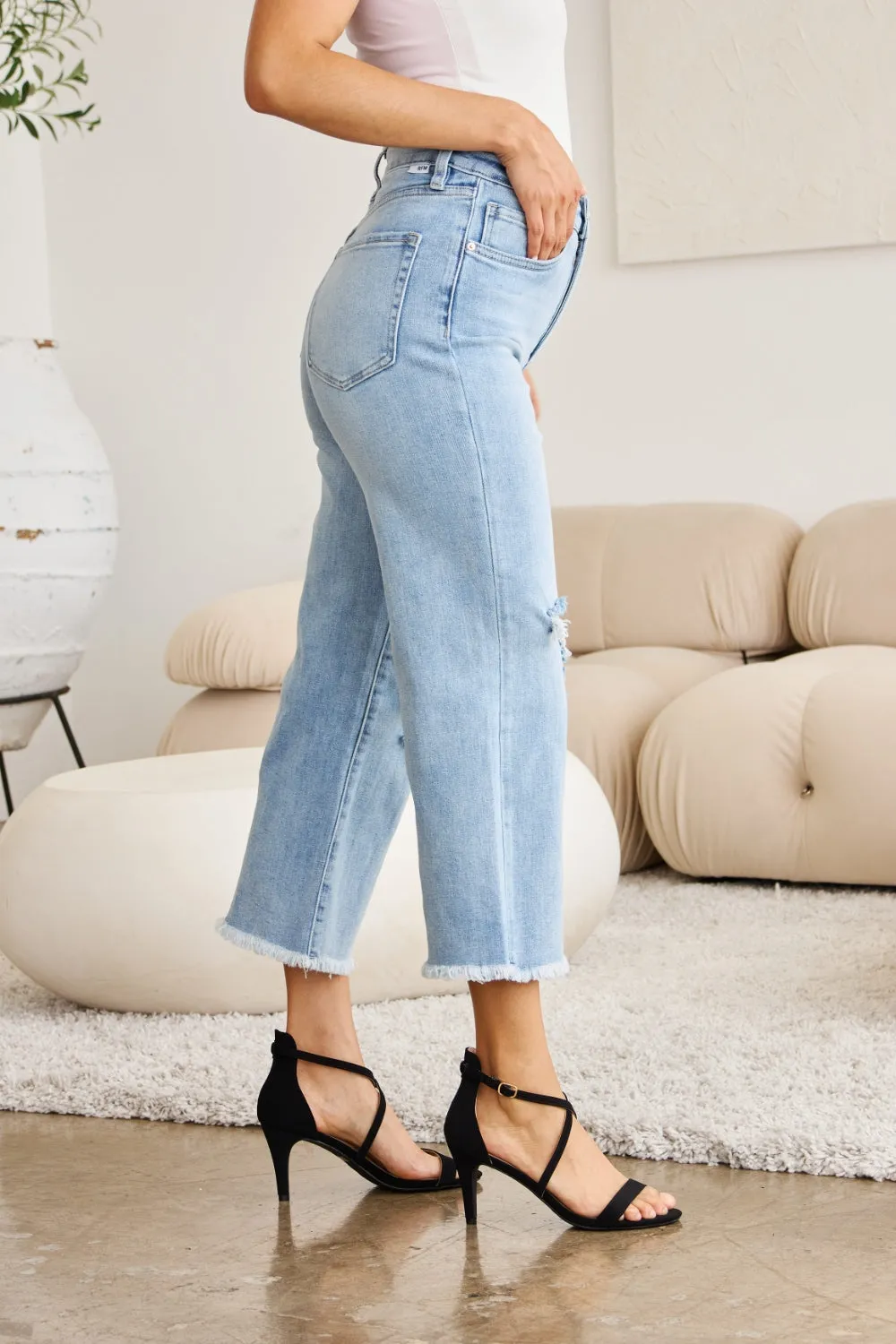 RFM Tummy Control High Waist Distressed Jeans