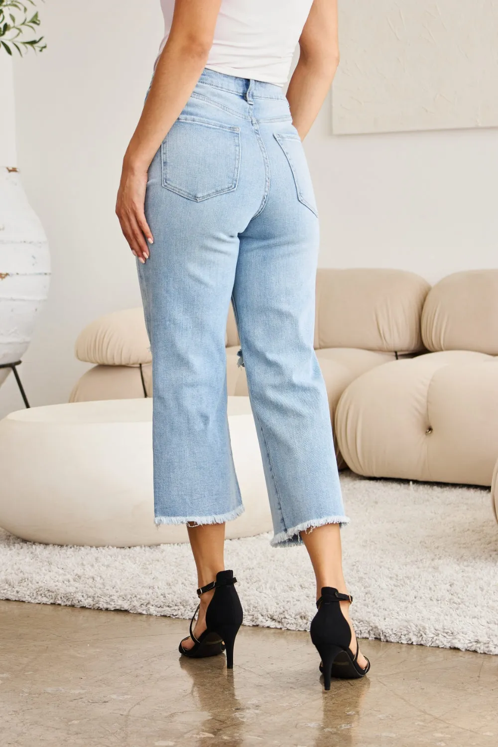 RFM Tummy Control High Waist Distressed Jeans