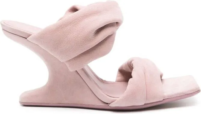 Pink Rick Owens Cantilever 8 110mm Nubuck Mules