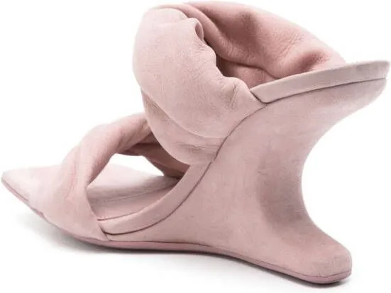 Pink Rick Owens Cantilever 8 110mm Nubuck Mules