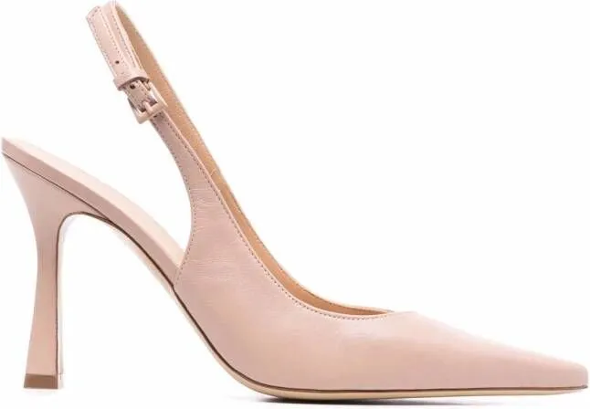 Neutrals Roberto Festa Sling-back Leather Mules