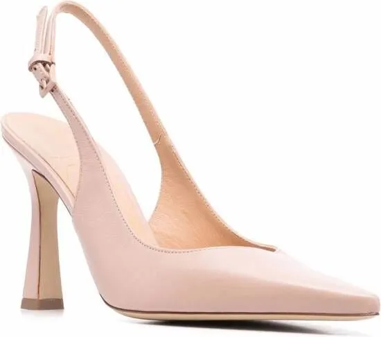 Neutrals Roberto Festa Sling-back Leather Mules